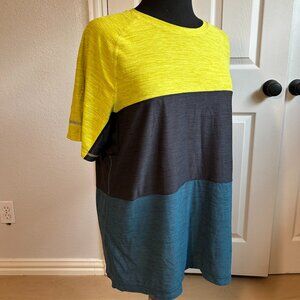 💥 Old Navy Color Block Tee | Navy & Yellow | Men’s L 💥